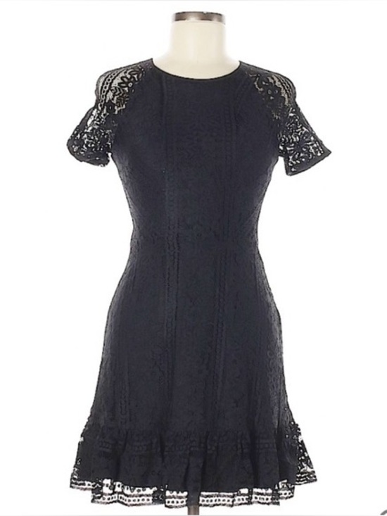 Wayf Dresses & Skirts - NwT🌻 Wayf | Dresses | Wayf Black Lace Embroidered Short Sleeve Dress 🌻